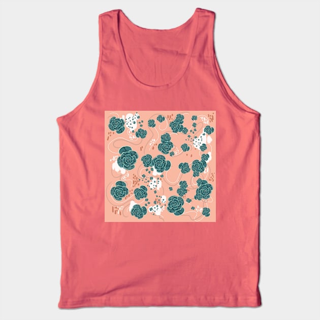 Echeveria Succulent - modern minimal pattern Tank Top by Lio Does Things